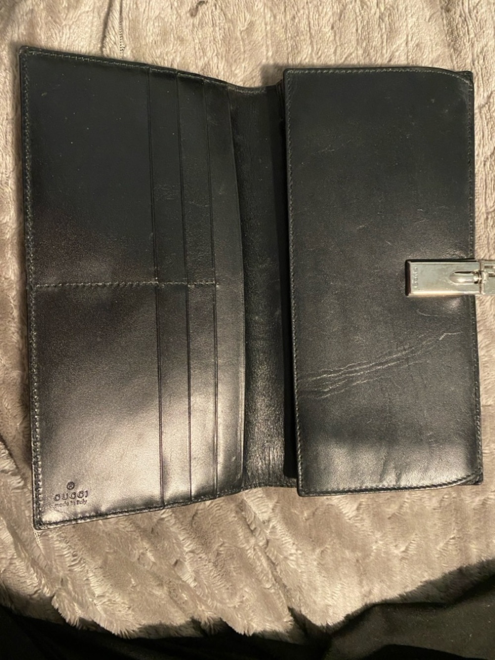 Gucci Black Leather Wallet with Silver Hardware - Picture 2 of 15